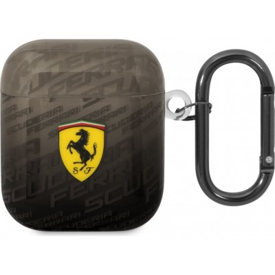 Ferrari Gradient Allover Silicone Case Black  (Apple AirPods / Apple AirPods 2)